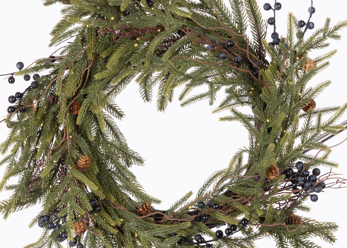 Rustic Norfolk Wreaths (Battery Operated)
