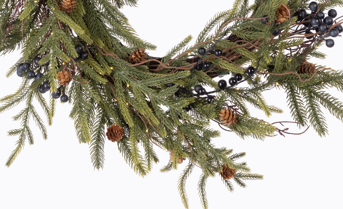 Rustic Norfolk Wreaths (Battery Operated)