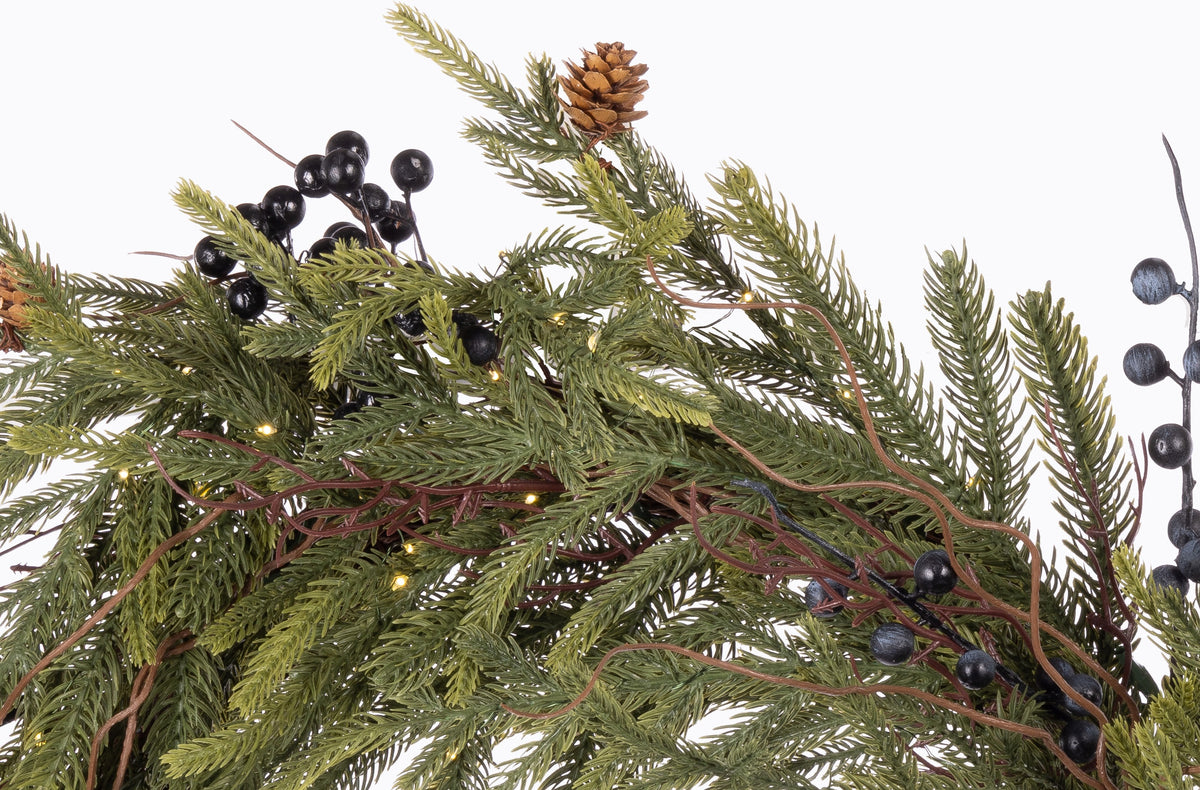 Rustic Norfolk Wreaths (Battery Operated)