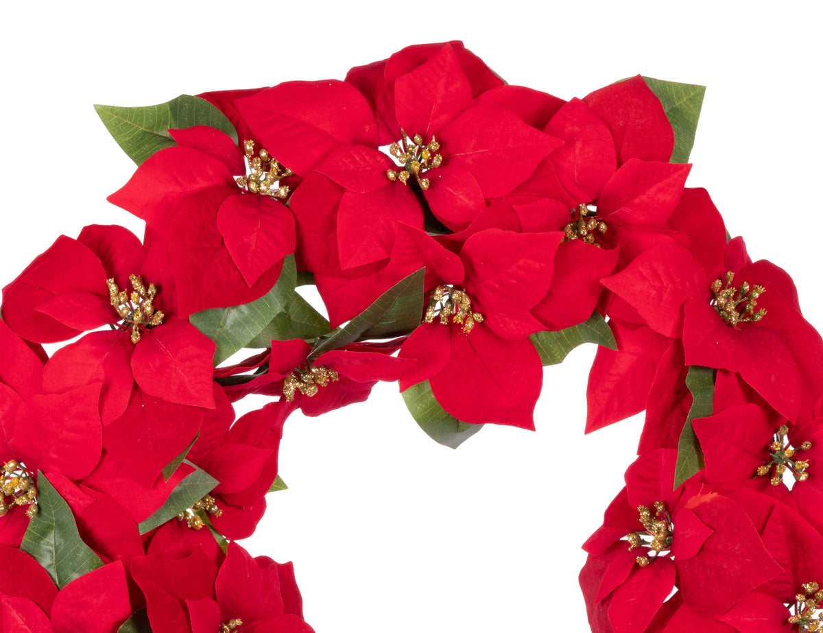 Poinsettia Wreaths (Unlit)