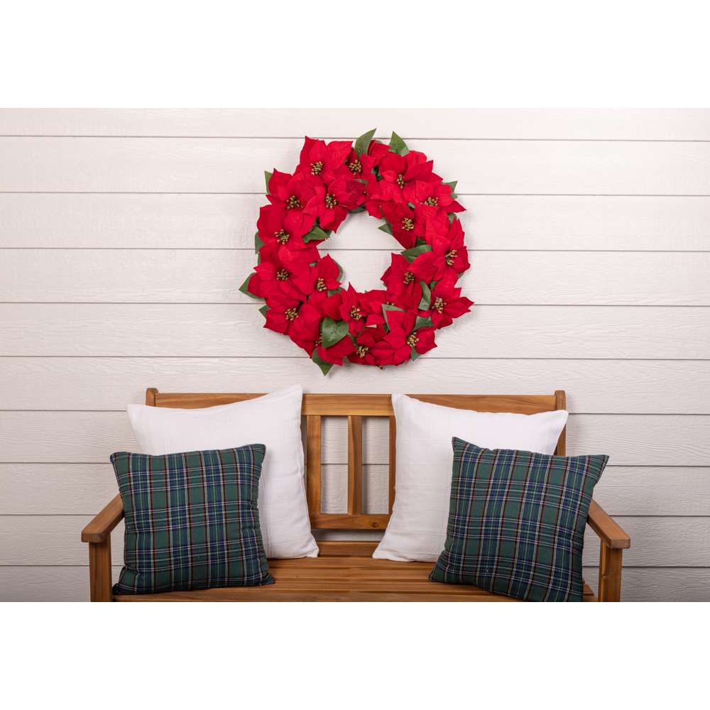 Poinsettia Wreaths (Unlit)