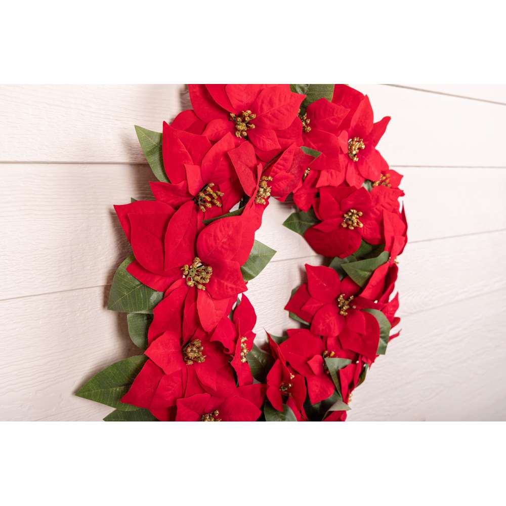 Poinsettia Wreaths (Unlit)