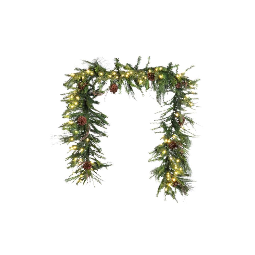 Mixed Evergreen Pine Garlands (Plug-In)