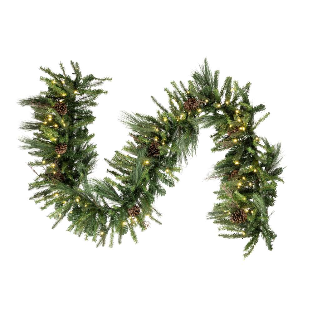 Mixed Evergreen Pine Garlands (Plug-In)