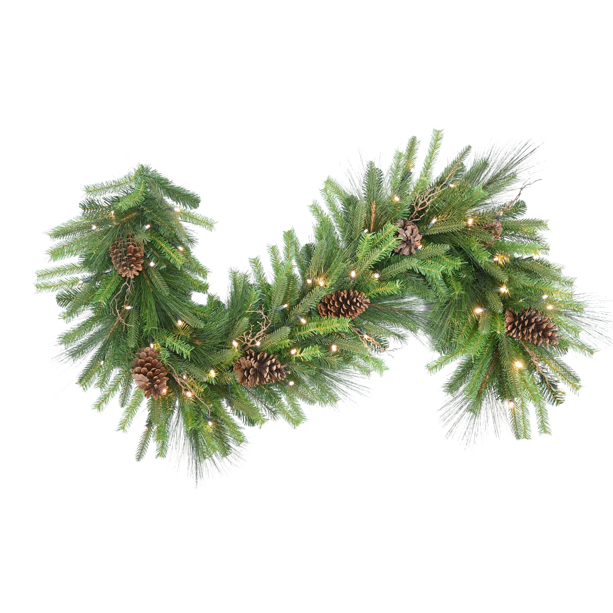 Mixed Evergreen Pine Garlands (Plug-In)