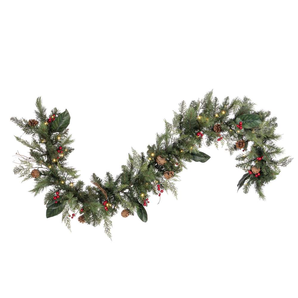 Mixed Juniper Pine Garlands (Battery Operated)