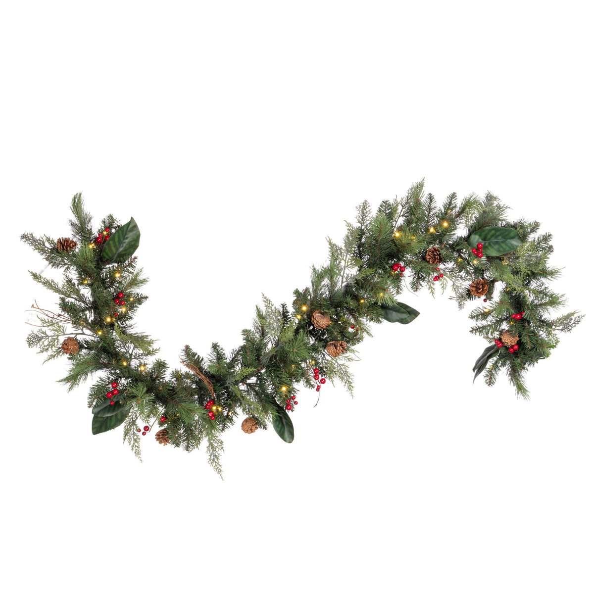 Mixed Juniper Pine Garlands (Battery Operated)