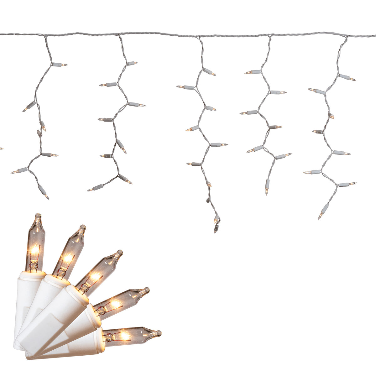 6MM 150L Incandescent Icicle Lights (Retail Box)