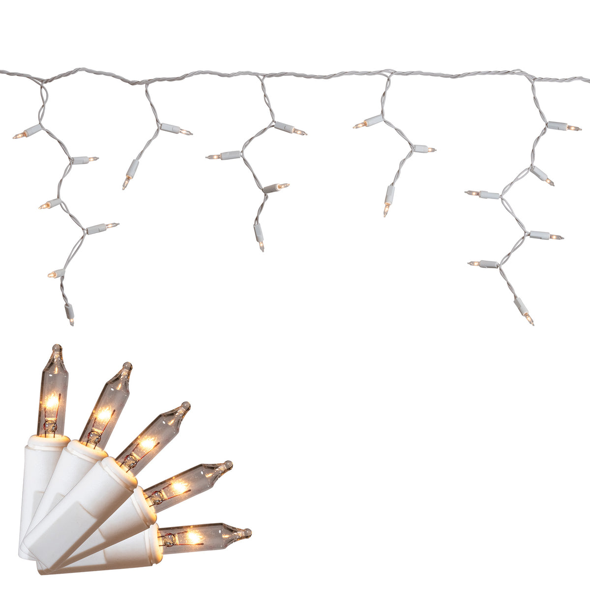 6MM 150L Incandescent Icicle Lights (Retail Box)