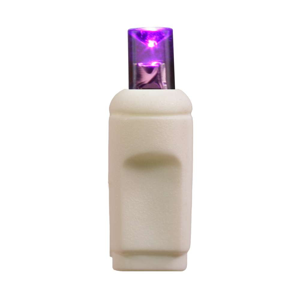5MM Concave 10L Lights - 2.5" Spacing - White Cord (Polybag)