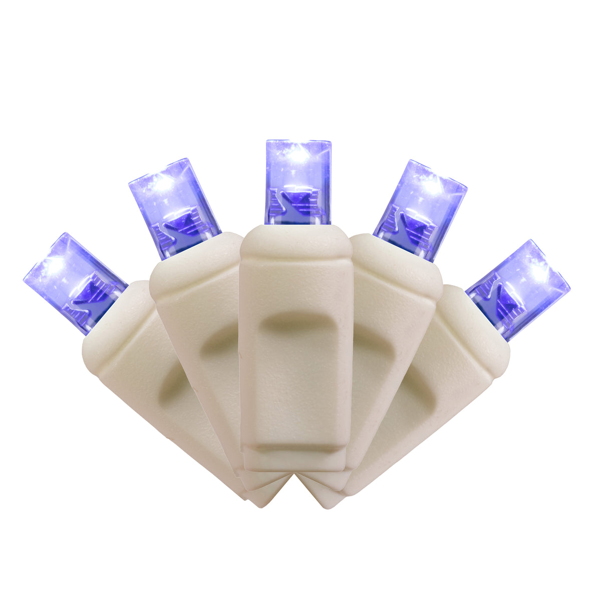 5MM Concave 20L Lights - 2.5" Spacing - White Cord (Polybag)