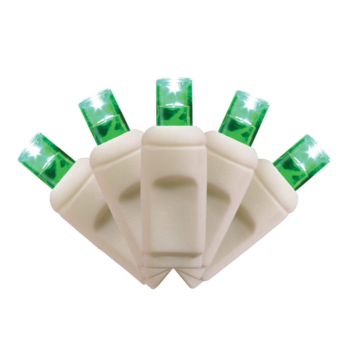 5MM Concave 20L Lights - 2.5" Spacing - White Cord (Polybag)
