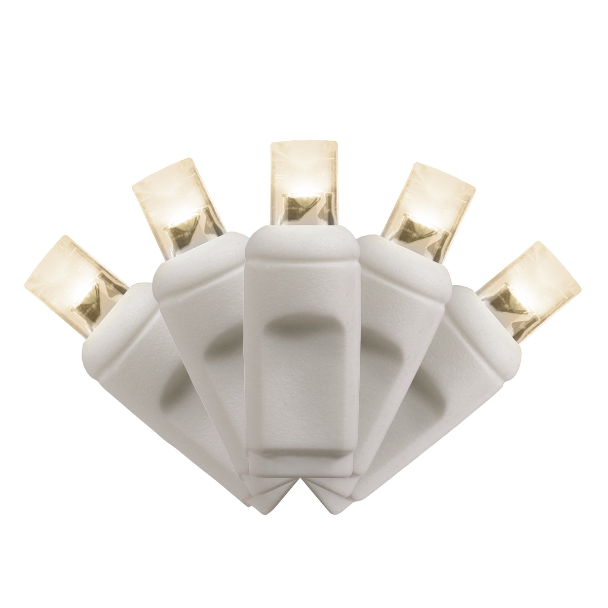 5MM Concave 20L Lights - 2.5" Spacing - White Cord (Polybag)