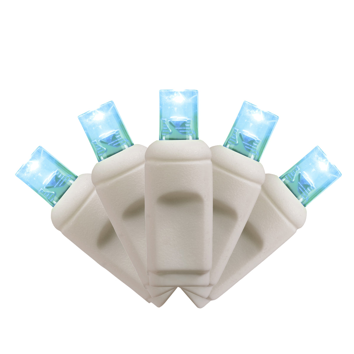 5MM Concave 35L Lights - 2.5" Spacing - White Cord (Polybag)
