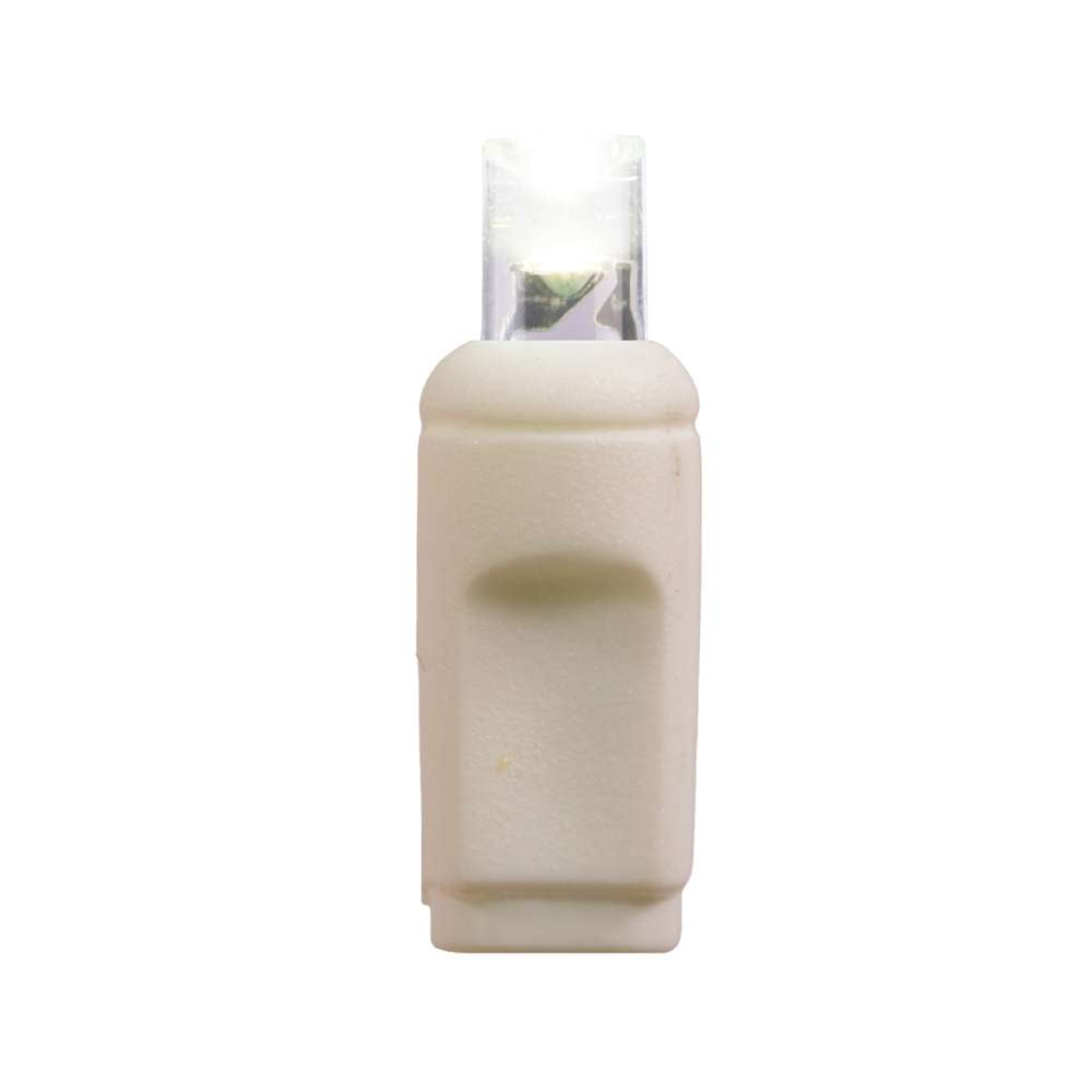 5MM Concave 10L Lights - 2.5" Spacing - White Cord (Polybag)