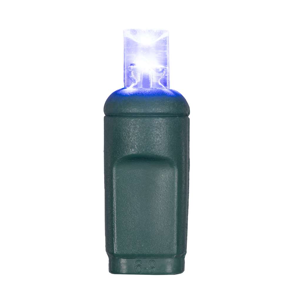 5MM Concave 50L Lights - 6" Spacing - Green Cord (Balled)
