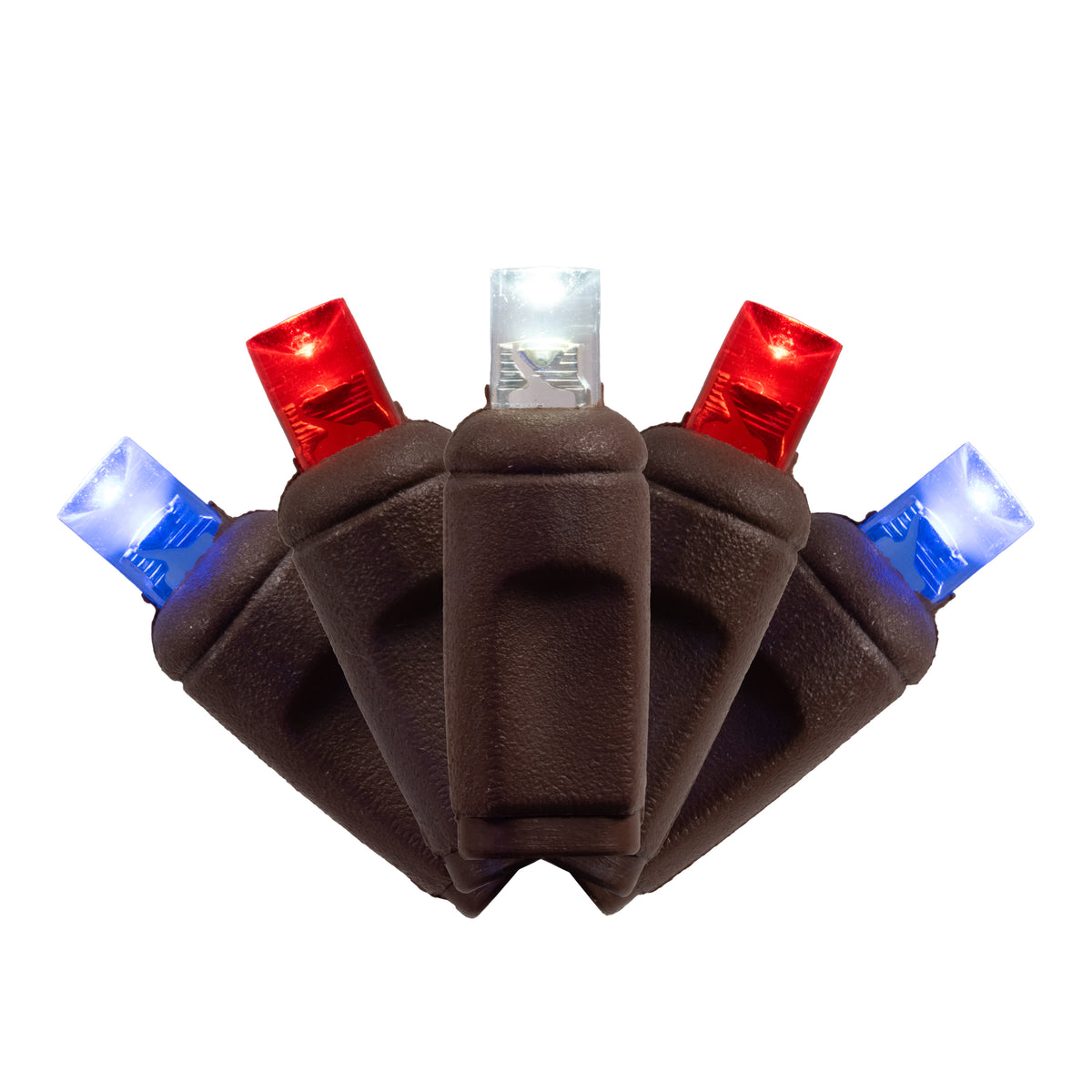 5MM Concave 50L Lights - 6" Spacing - Brown Cord (Balled)