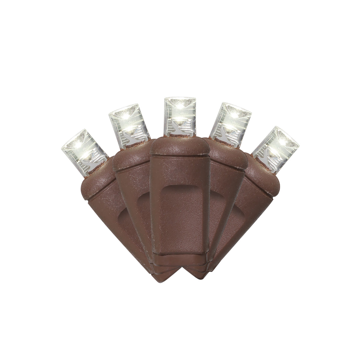 5MM Concave 70L Lights - 4" Spacing - Brown Cord (Balled)