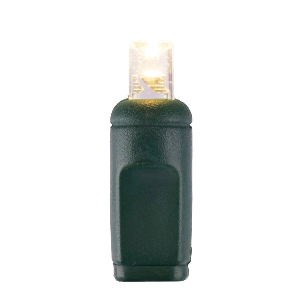 5MM Concave 70L Lights - 4" Spacing - Green Cord (Balled)