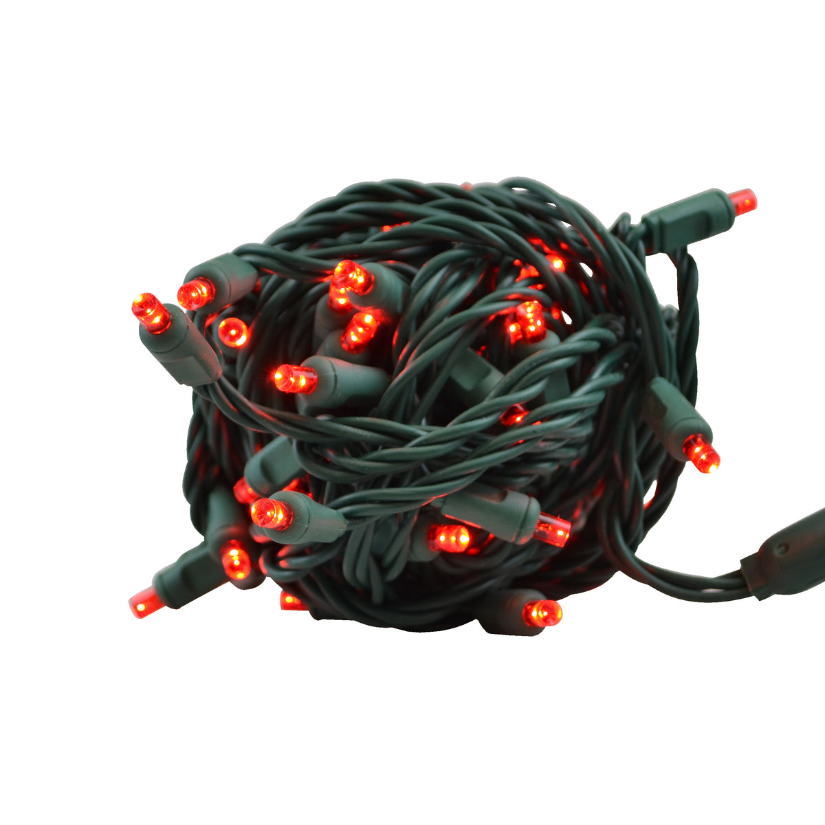 5MM Concave 50L Lights - 4" & 6" Alternating Spacing - Green Cord (Balled)