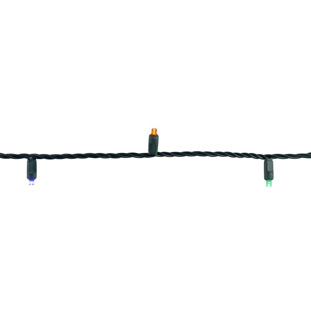 5MM Concave 70L Lights - 4" Spacing - Green Cord (Balled)