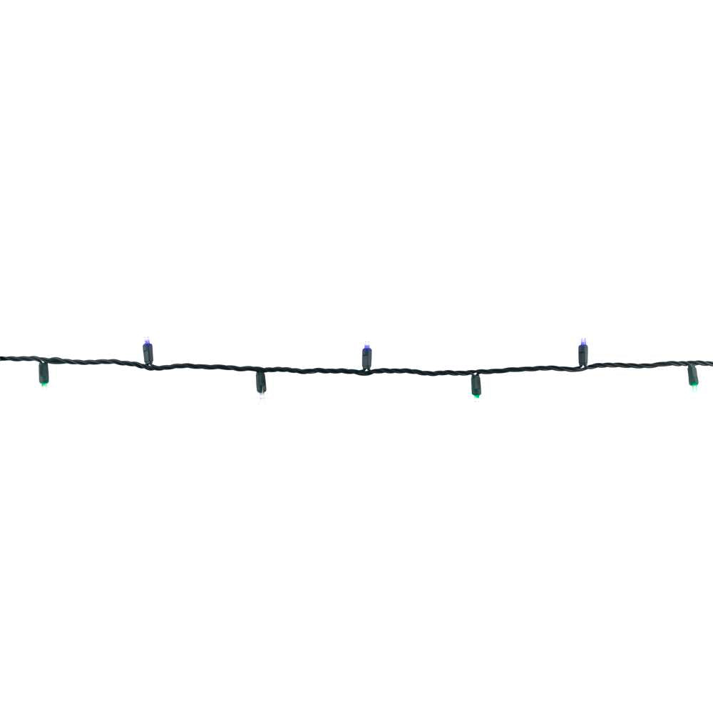 5MM Concave 70L Lights - 4" Spacing - Green Cord (Balled)