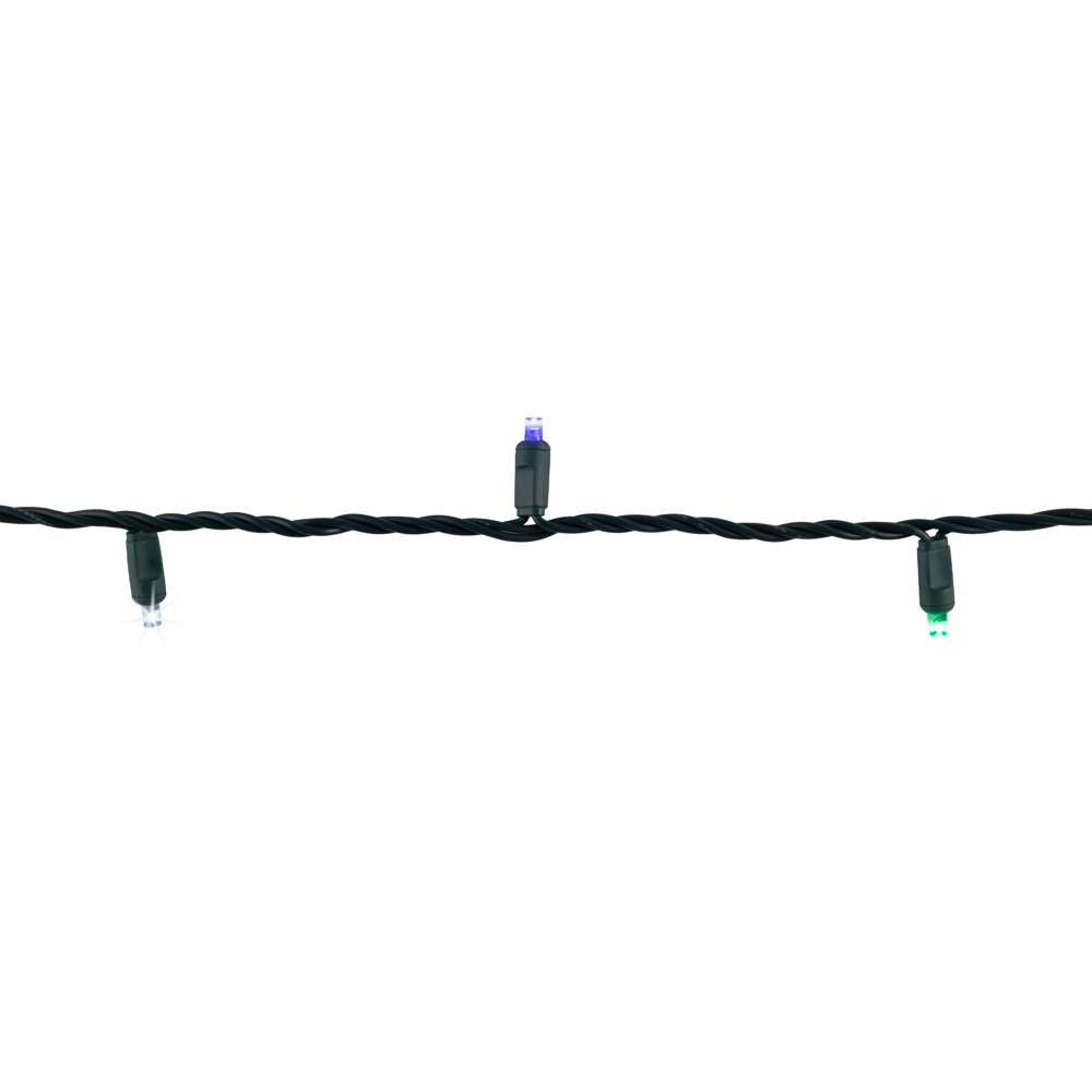 5MM Concave 70L Lights - 4" Spacing - Green Cord (Balled)