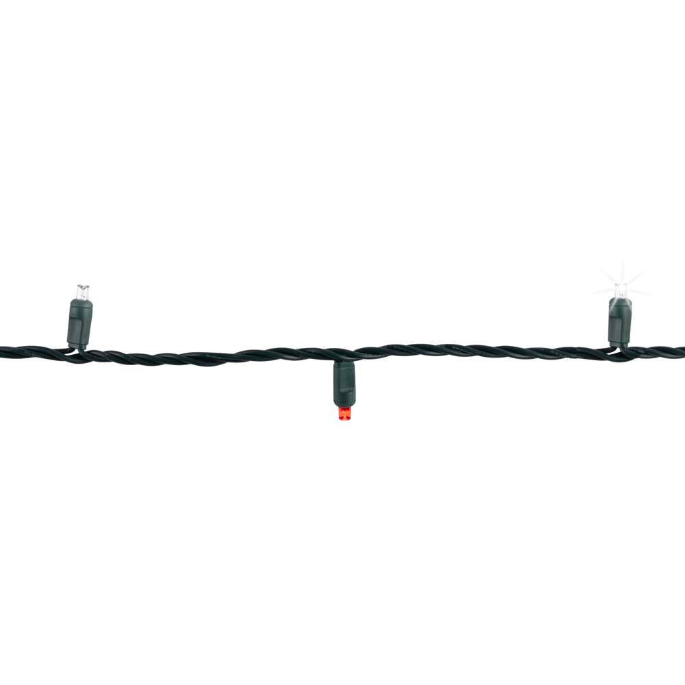 5MM Concave 70L Lights - 4" Spacing - Green Cord (Balled)
