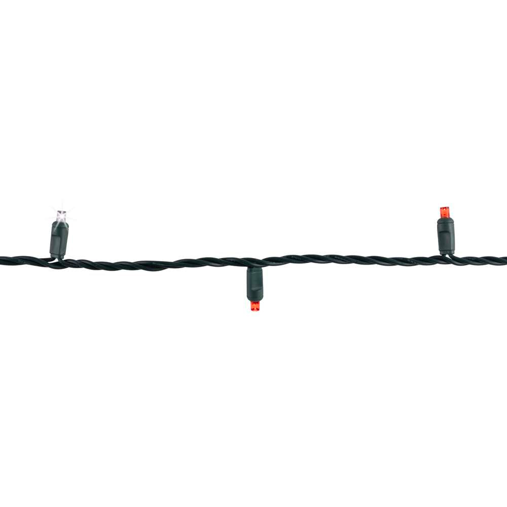 5MM Concave 70L Lights - 4" Spacing - Green Cord (Balled)