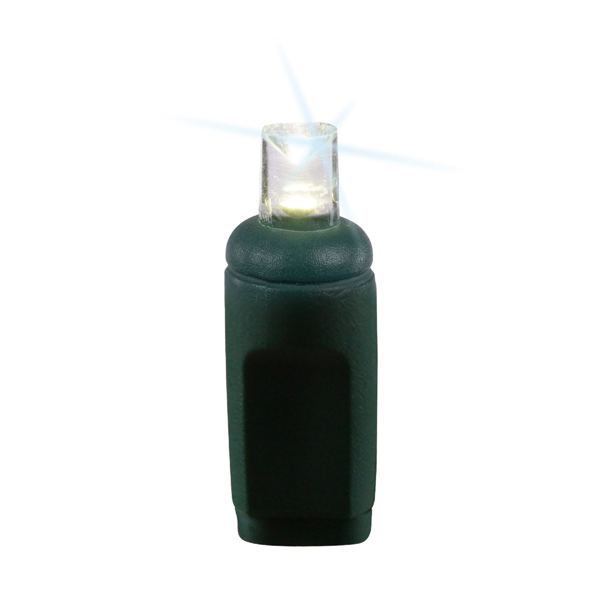 5MM Concave 50L Coax Lights - 6" Spacing - Green Cord (Balled)