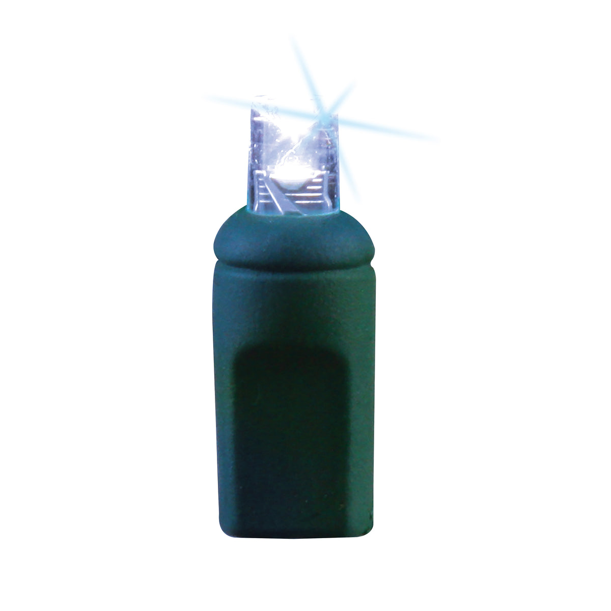 5MM Concave 70L Coax Lights - 4" Spacing - Green Cord (Balled)