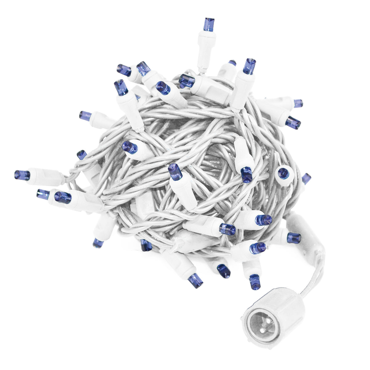 5MM Concave 70L Coax Lights - 4" Spacing - White Cord (Balled)