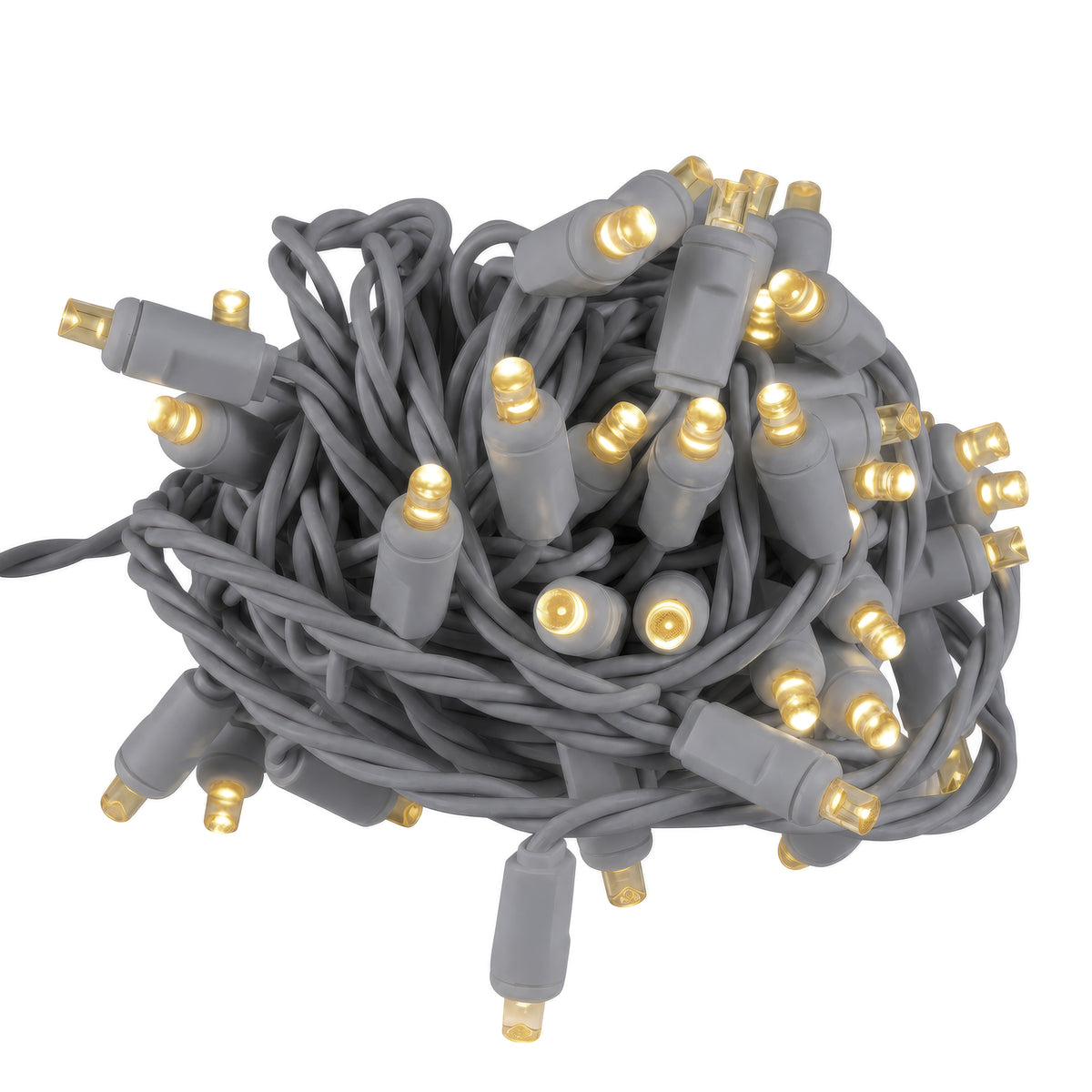 5MM Coax 50L Lights - 4" & 6" Alternating Spacing - Gray Cord (Balled)