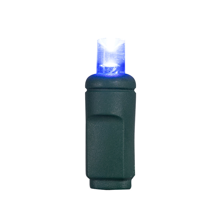 5MM Concave 70L Coax Lights - 6" Spacing - Green Cord (Balled)