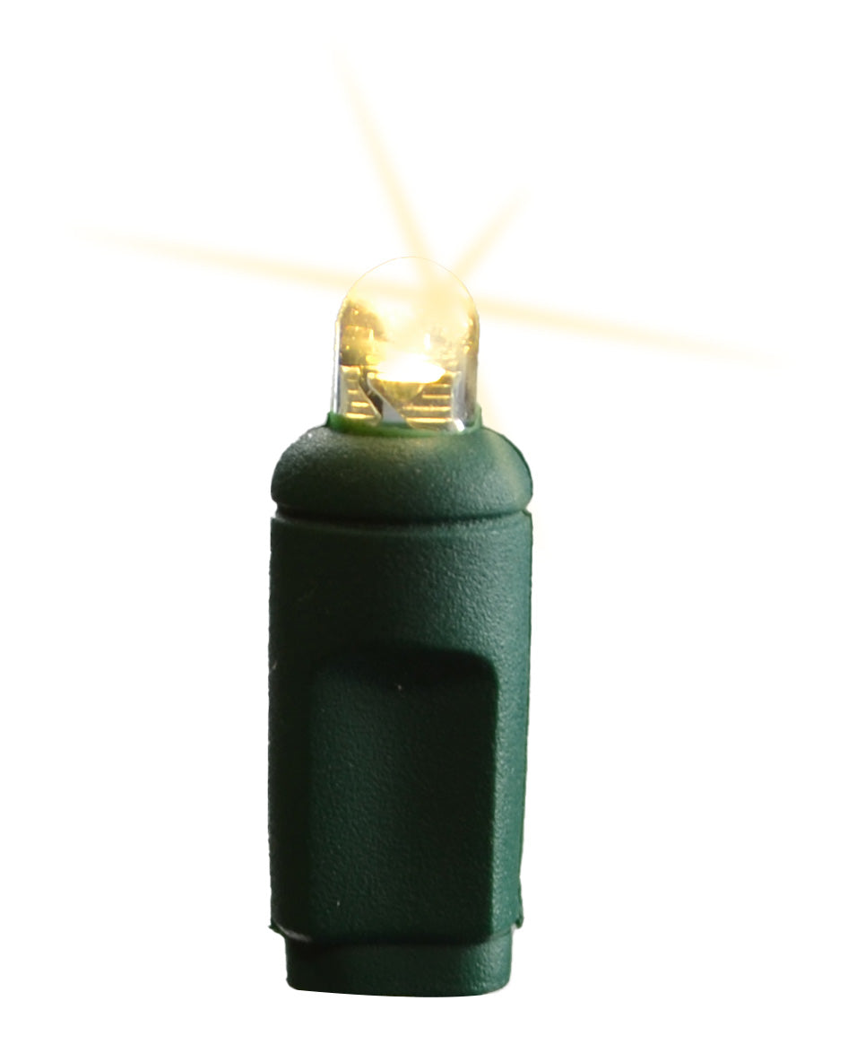 5MM Convex 50L Lights - 6" Spacing - Green Cord (Retail Box)