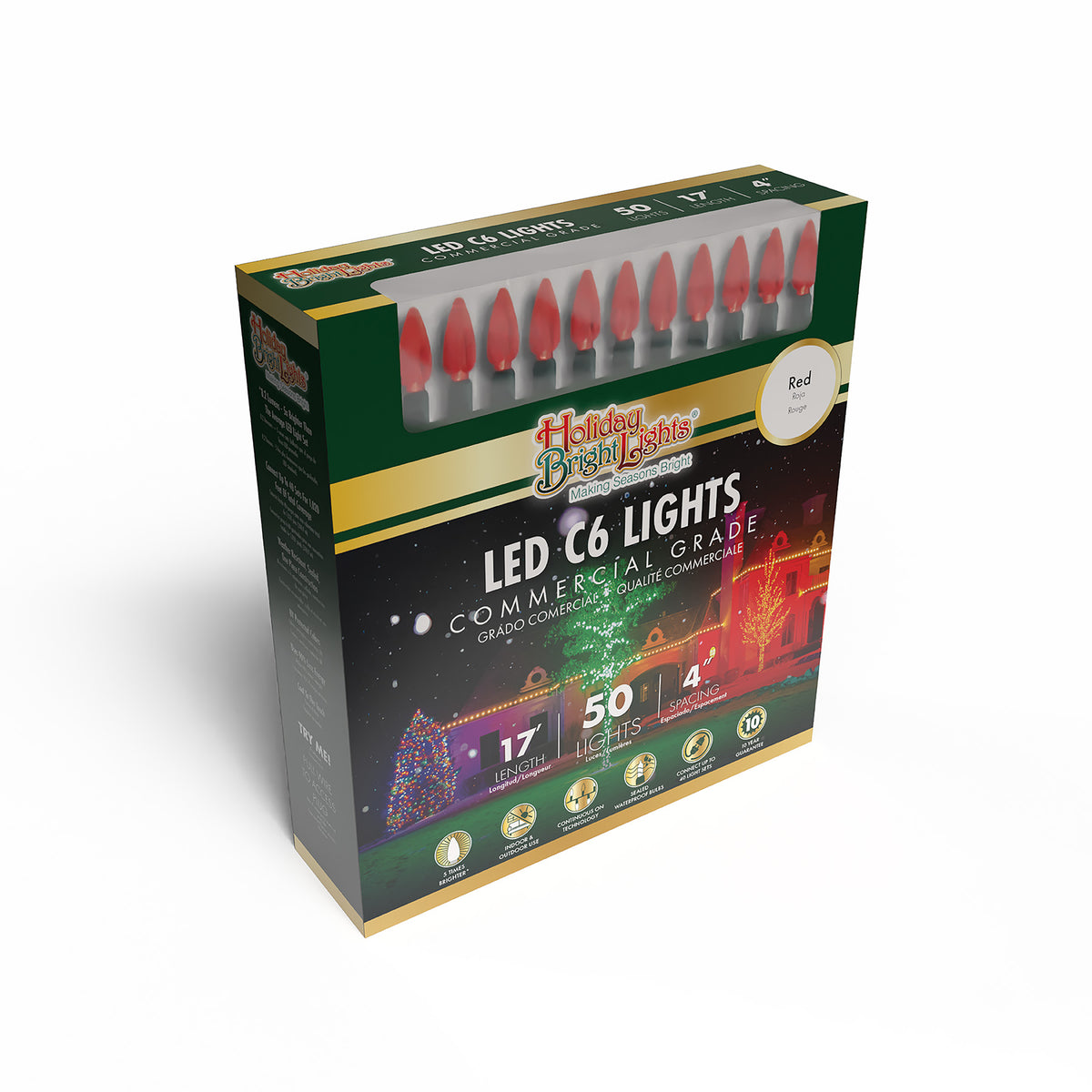 C6 50L 4" Spacing Commercial Lights (Retail Box)