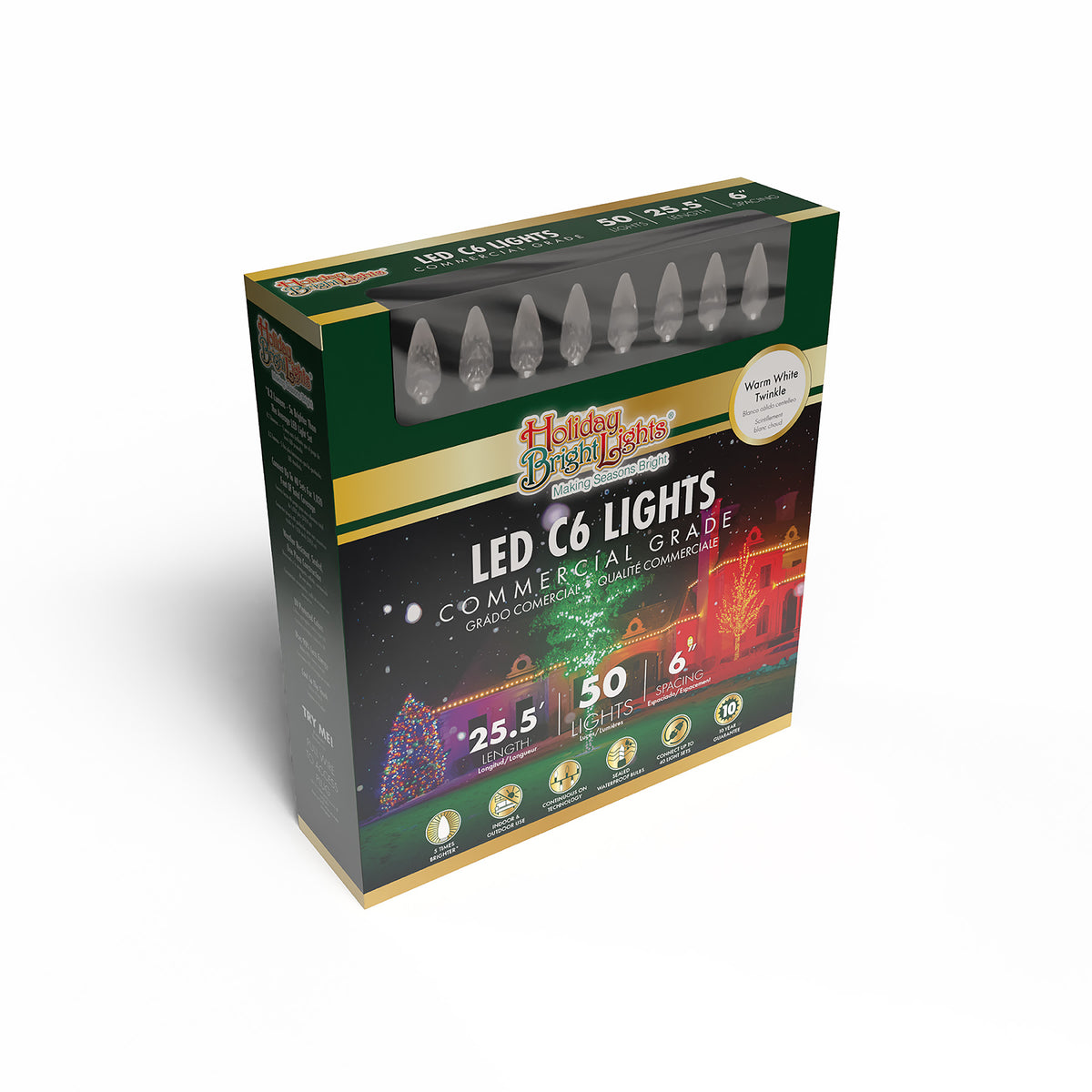 C6 50L 6" Spacing Comercial Lights (Retail Box)