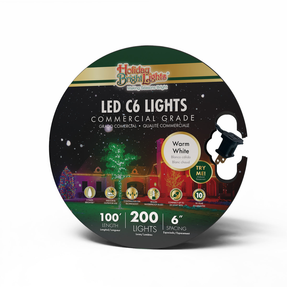 C6 200L 6" Spacing Commercial Lights (Reel)