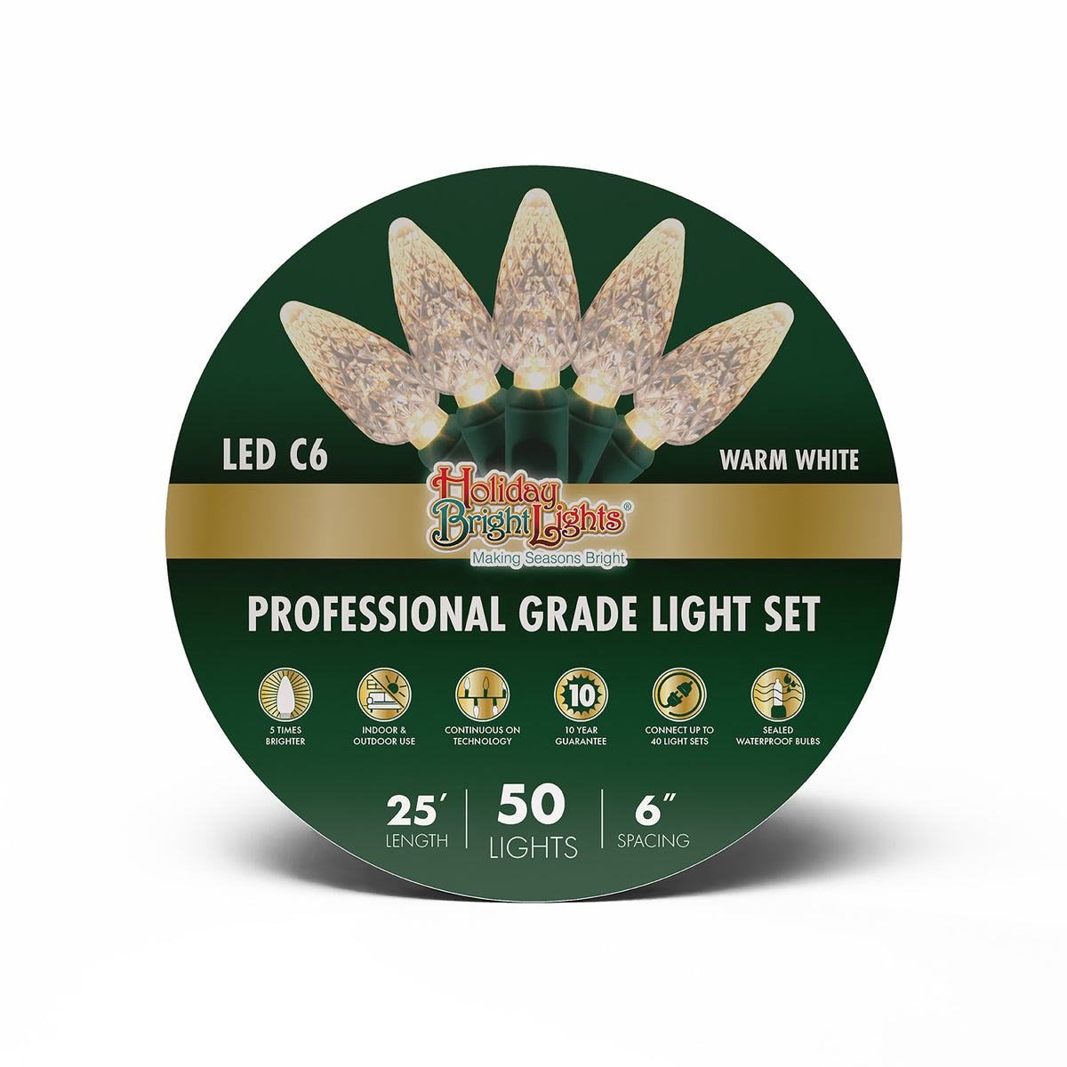 C6 50L 6" Spacing Lights (Reel)