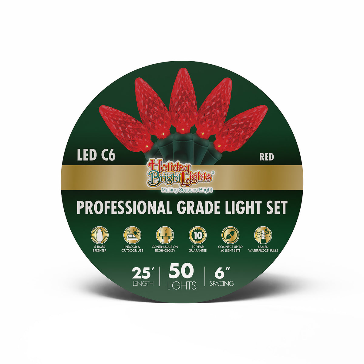 C6 50L 6" Spacing Lights (Reel)