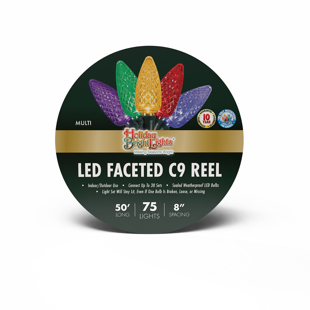 C9 75L 12" Spacing Commercial Lights (Reel)