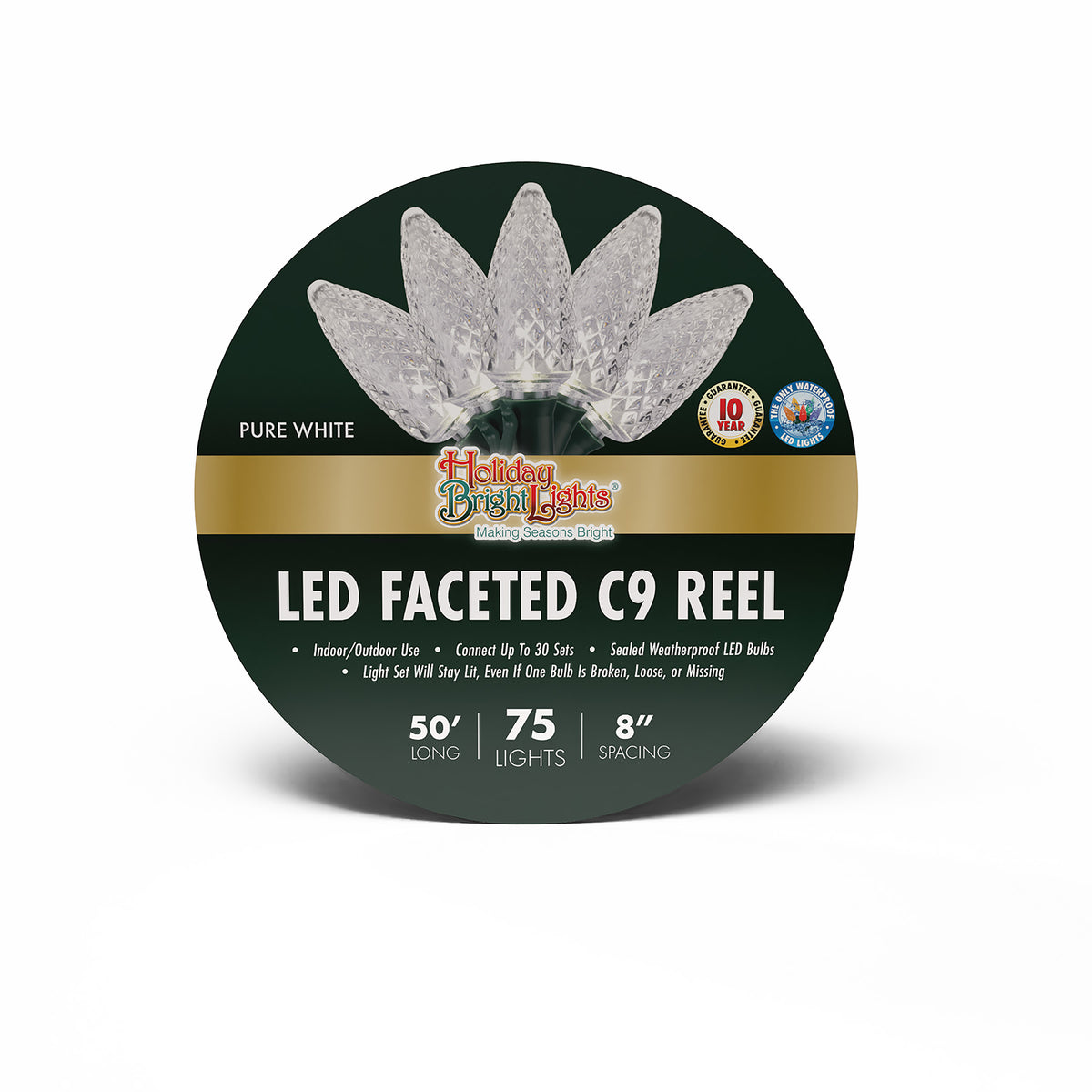 C9 75L 12" Spacing Commercial Lights (Reel)