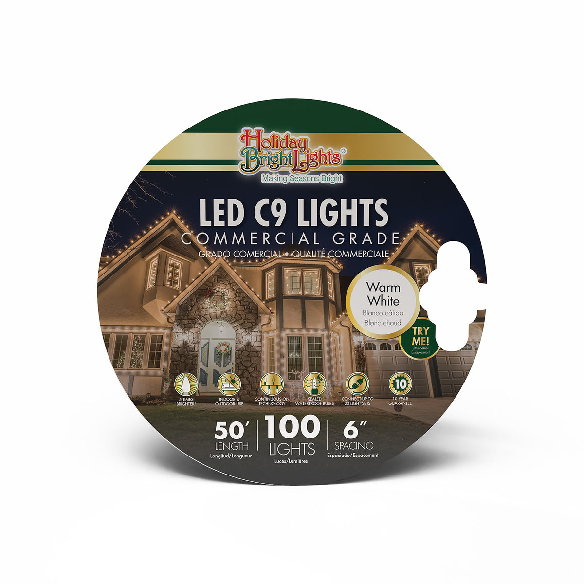 C9 100L 6" Spacing Commercial Lights (Reel)