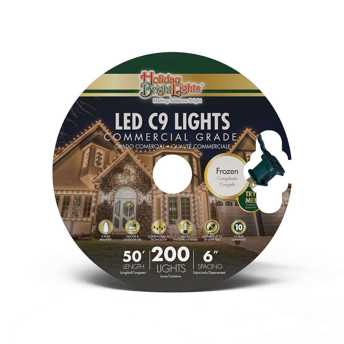 C9 200L 6" Spacing Commercial Lights (Reel)