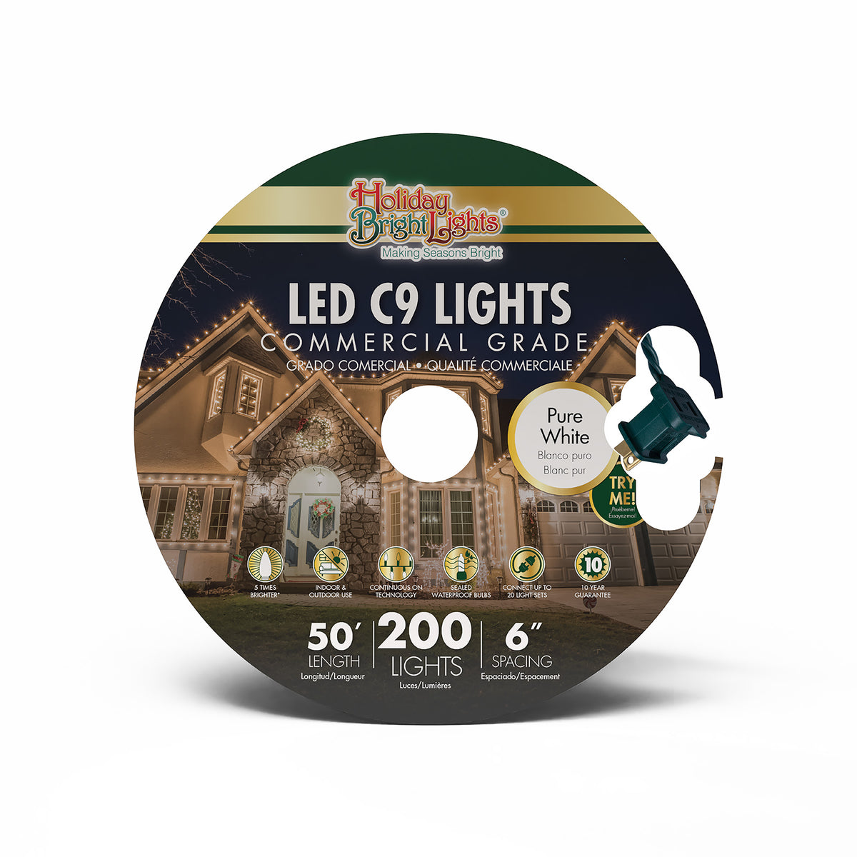 C9 200L 6" Spacing Commercial Lights (Reel)