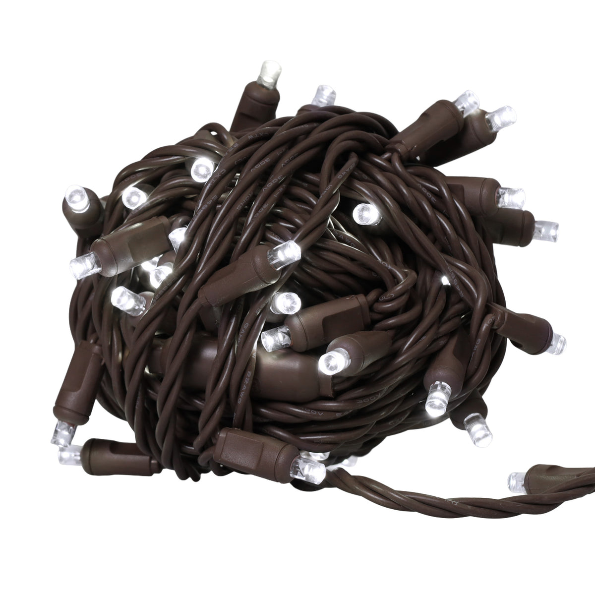5MM Concave 48L Low Voltage Lights - Brown Cord (Balled)