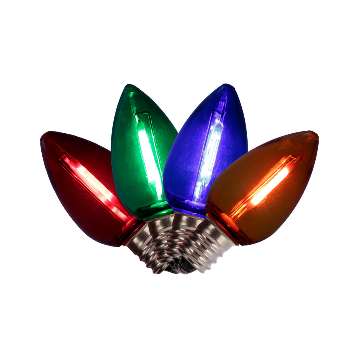 C7 Smooth Transparent Classic Replacement Bulbs (4/PK)