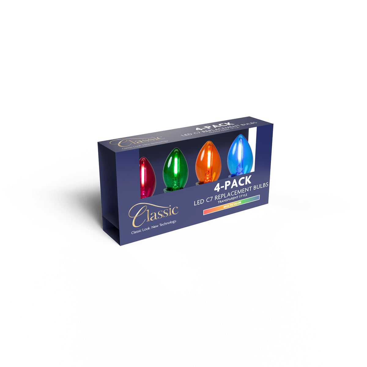 C7 Smooth Transparent Classic Replacement Bulbs (4/PK)