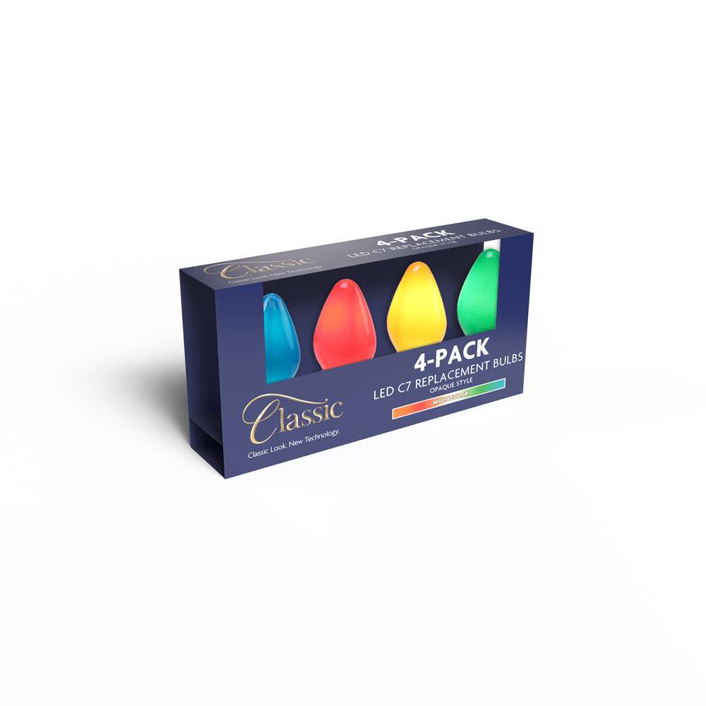 C7 Smooth Opaque Classic Replacement Bulbs (4/PK)