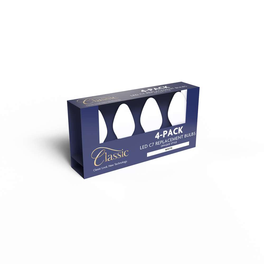 C7 Smooth Opaque Classic Replacement Bulbs (4/PK)